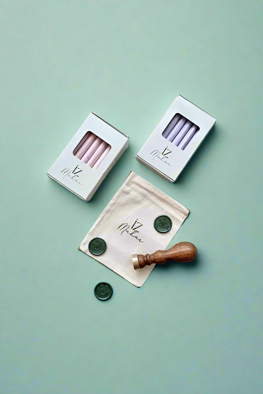 Siegelstempel für Wachs ‑ Set mit personalisiertem Stempel